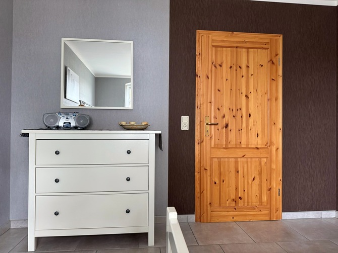 Ferienwohnung in Niederhagen - Sonne und Me(eh)r - Schlafzimmerwand