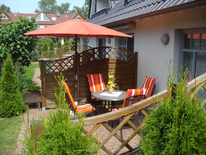 Ferienwohnung in Prerow - Haus zur See - WG Gruzdz - Terrasse