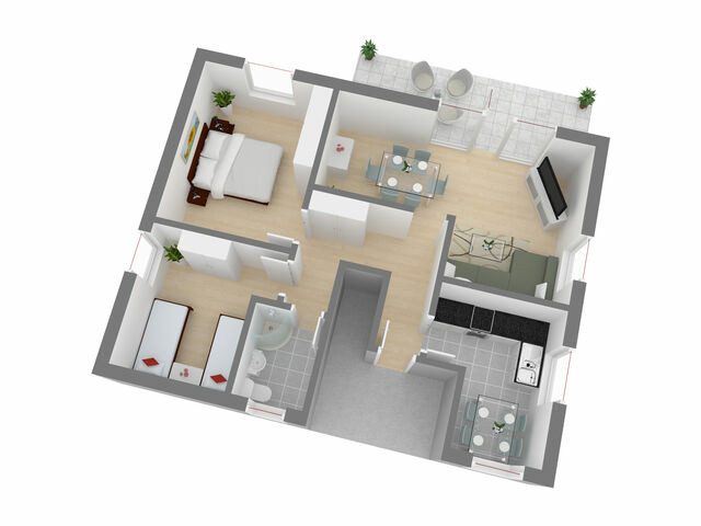 Ferienwohnung in Kellenhusen - "L&uuml;ttMeerDeern", Im Gr&uuml;nen Winkel 10 - Wohnung im Erdgeschoss - Bild 3
