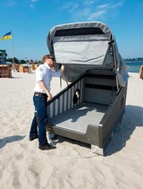 Ferienwohnung in Eckernf&ouml;rde - Schlafstrandkorb S&uuml;d-H&ouml;he Wellenbad - Bild 8