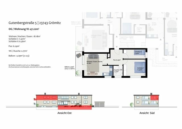 Ferienwohnung in Gr&ouml;mitz - Ostsee-Quartier 6 | Gutenbergstra&szlig;e 5 | APPARTO Gr&ouml;mitz - Bild 3