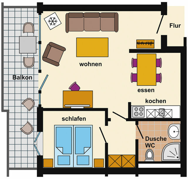 Ferienwohnung in Ostseeheilbad Zingst - Am Kurhaus 614-Strandidyll Villa Kurpark - Bild 14