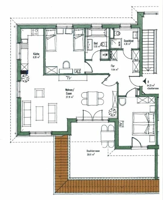 Ferienwohnung in Gr&ouml;mitz - Penthouse Parkblick - Bild 23