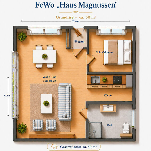 Ferienwohnung in Schleswig - Ferienwohnung im Haus Magnussen - Bild 5
