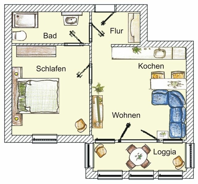 Ferienwohnung in Seebad Heringsdorf - (Brise) Haus Odin App. 05 - Bild 16