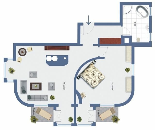 Ferienwohnung in Seebad Heringsdorf - (Brise) Seeschloss Heringsdorf App. 12 - Bild 17