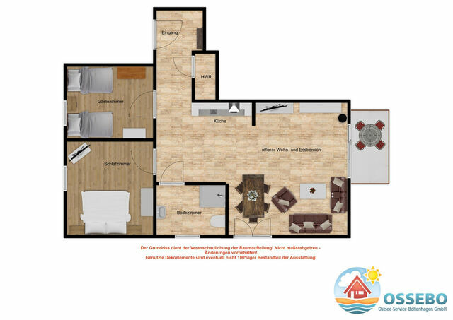 Ferienwohnung in Boltenhagen - Haus Neptun Wohnung 16 - Bild 22