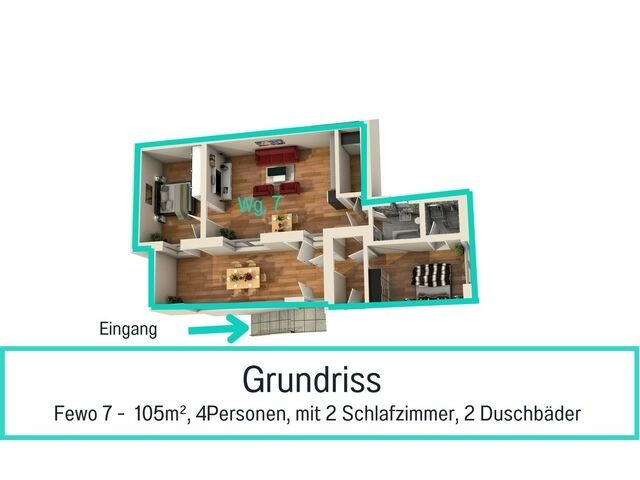 Ferienwohnung in Zinnowitz - Usedom Apartmenthaus Wg. 7 - Bild 11