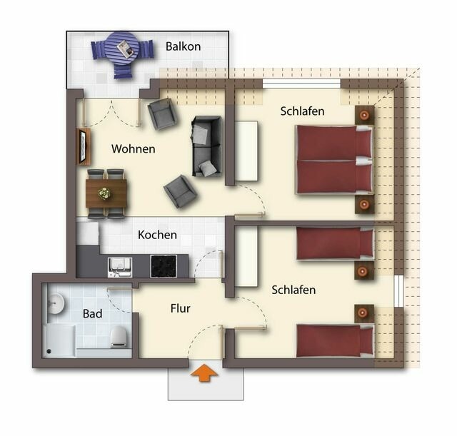 Ferienwohnung in Seebad Bansin - (Brise) Haus Seehof App. 2.34 - Bild 18
