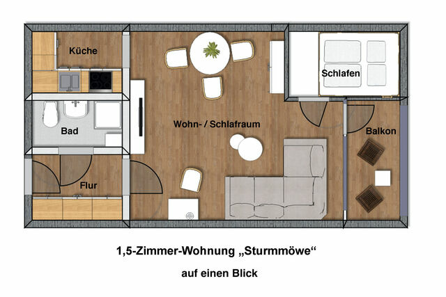 Ferienwohnung in Wendtorf - Whg. Sturmm&ouml;we - Haus Nordlichter - Bild 8