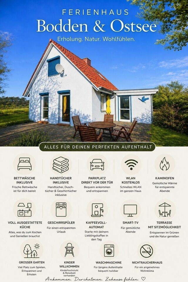 Ferienhaus in Pruchten - Ferienhaus am Nationalpark Fischland Dar&szlig; / Zingst Kamin, gro&szlig;er Garten, 3 SZ - Bild 5